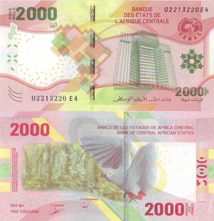 Центрально-Африканские штаты 2000 франков КФА 2020 P702 пресс unc / CEMAC 2022