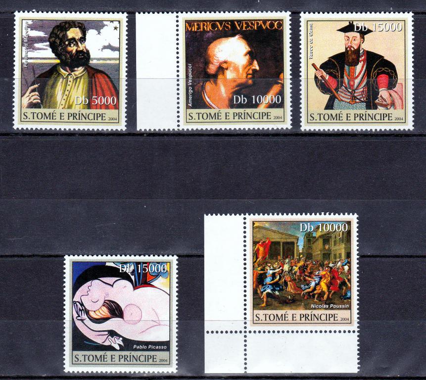 Марки Сан Томе и Принсипи 2004 г. Живопись MNH ** Искусство