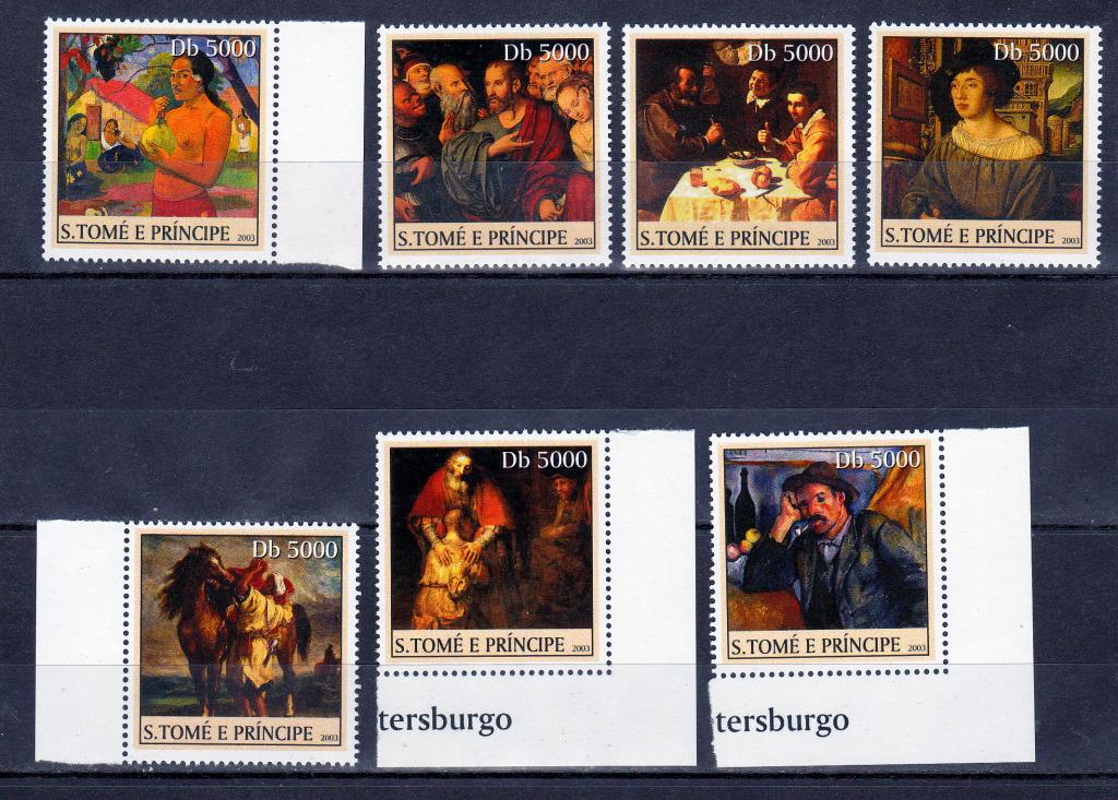 Марки  Сан Томе и Принсипи 2003 г. Живопись MNH ** Искусство