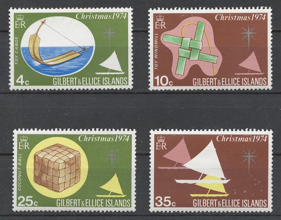 Гилберта и Эллис о-ва 1974 Mi# 225-28* РОЖДЕСТВО