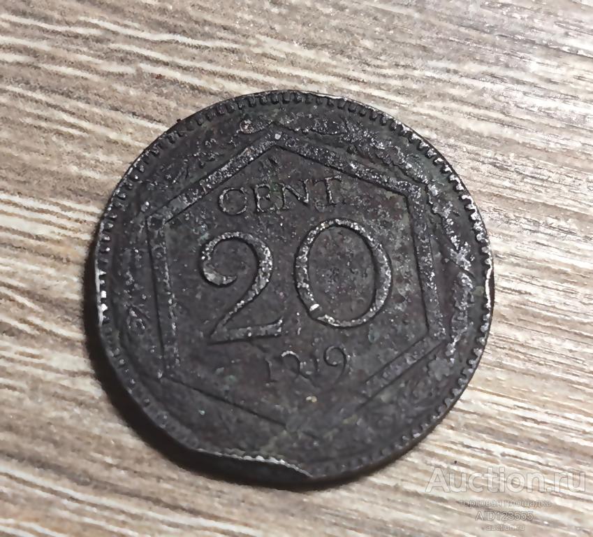 20 центов 1919 г Италия