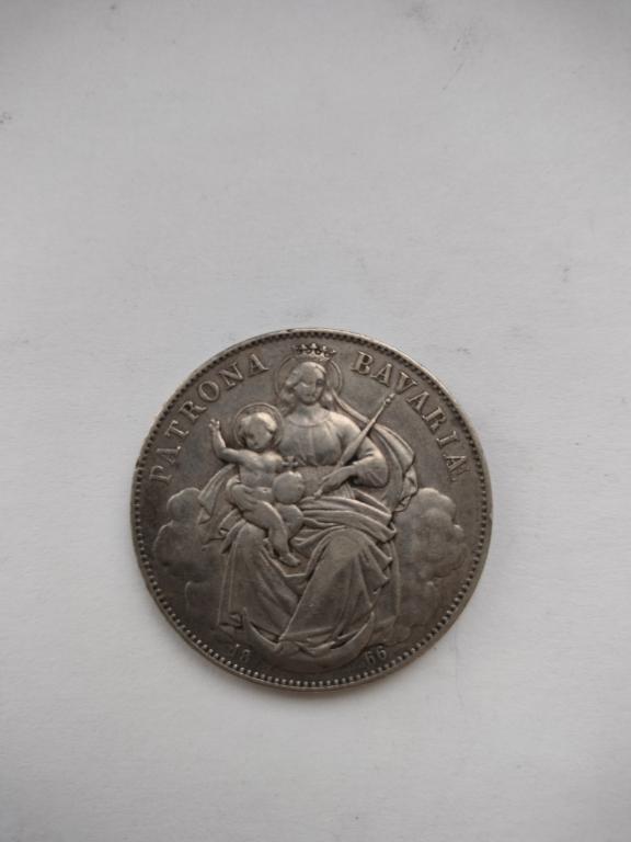 бавария талер  1866г. серебро. мадонна. отличный!
