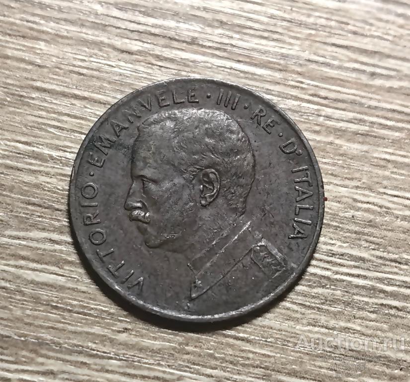 2 чентезимо 1915 год Италия Король Виктор Эммануил III