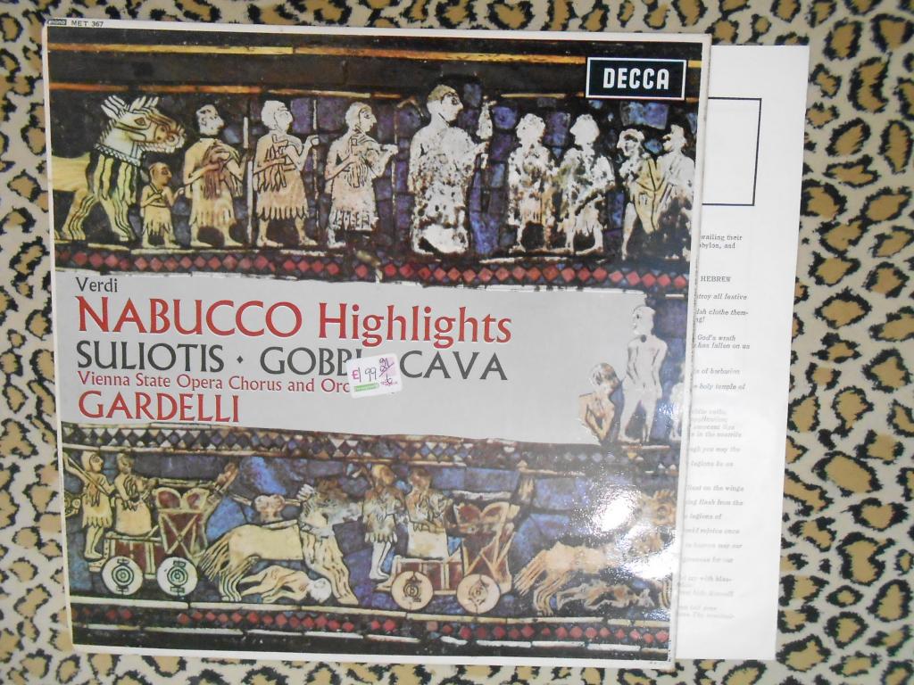 LP Verdi, Suliotis, Gobbi, Cava – Nabucco Highlights