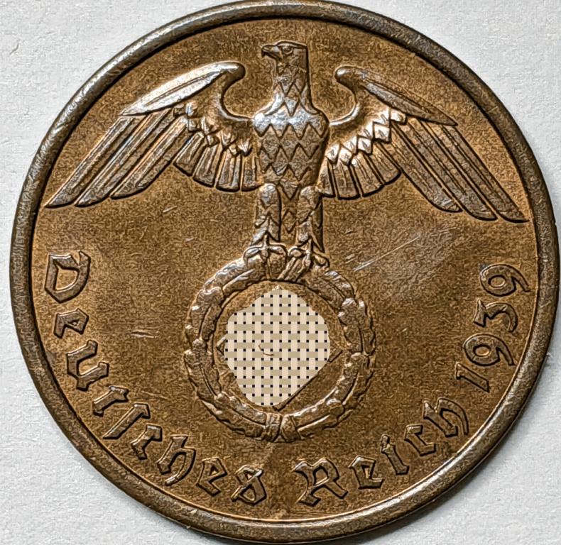 2 пфеннига .1939г. A