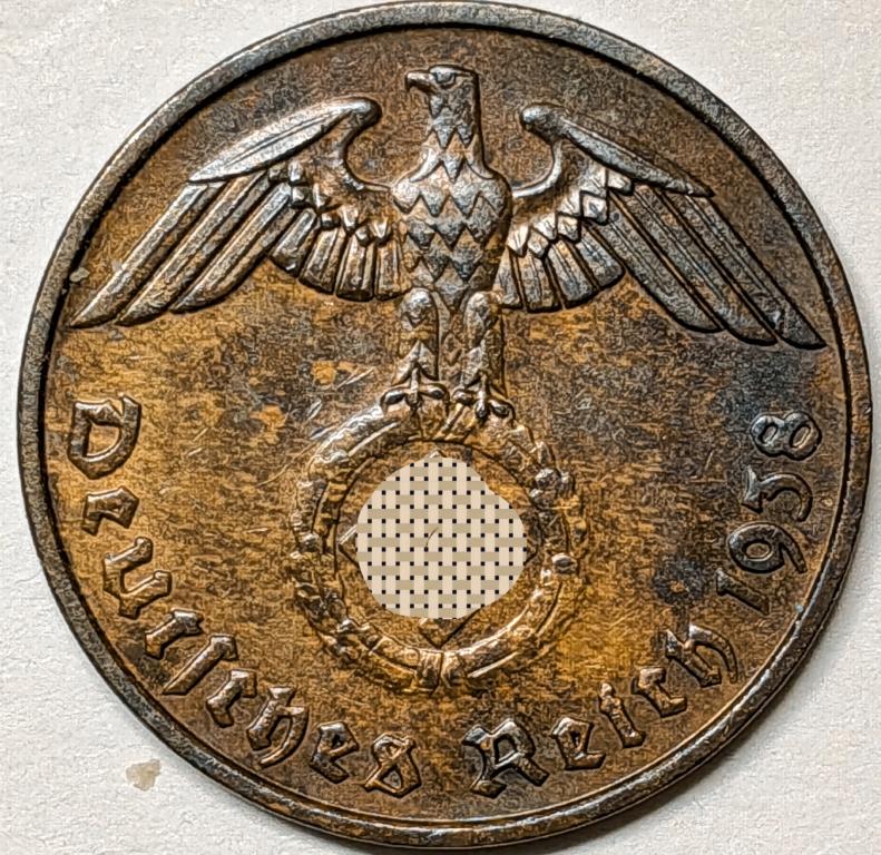 2 пфеннига .1938г. A