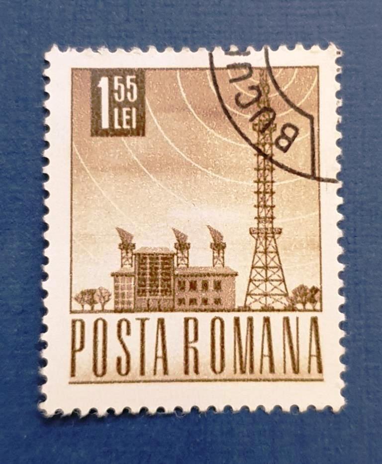 Румыния 1968 Радиостанция и вышка Sc# 1979 Used