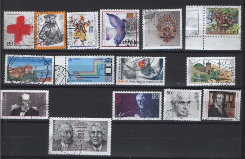 Германия ФРГ 1988 год - Марки на выбор