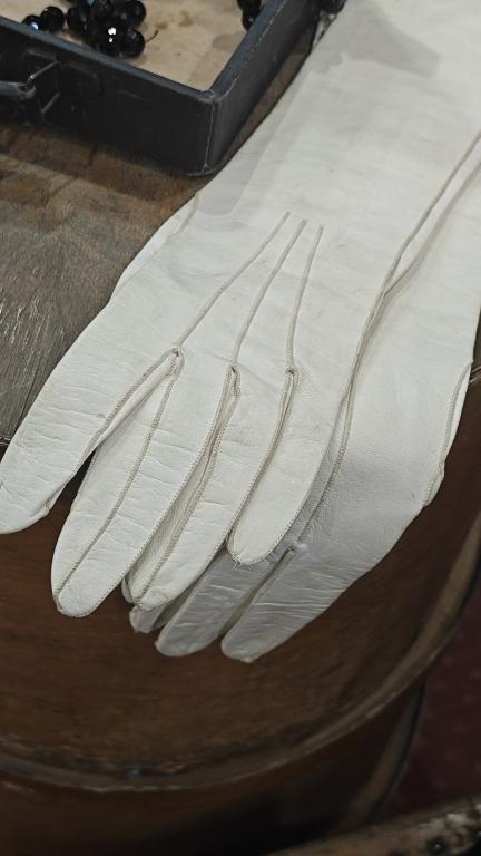 ПЕРЧАТКИ старинные дамские МОДЕРН кожа РОССИЯ до 1917 г. 