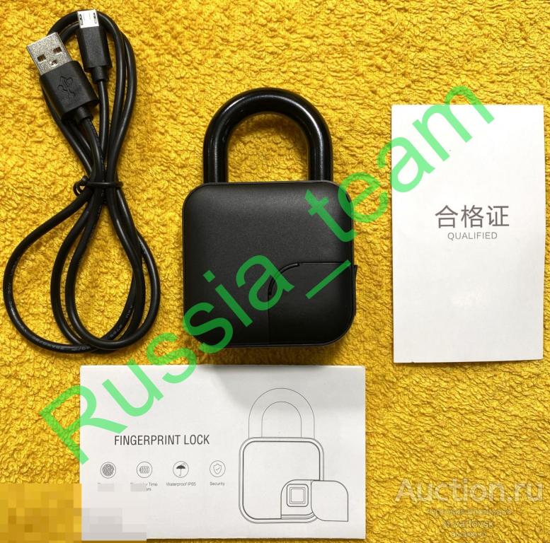 Умный навесной замок от отпечатка пальцев (Fingerprint Lock) Размер 86 х 24.