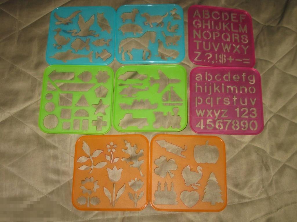 Трафареты для рисования 8 штук Tupperware Stencil Art
