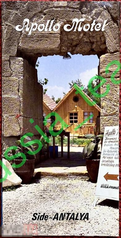 "Apollo Motel". Side - Antalya. Турция (Turkey) 2001 г. РЕДКОСТЬ!!!