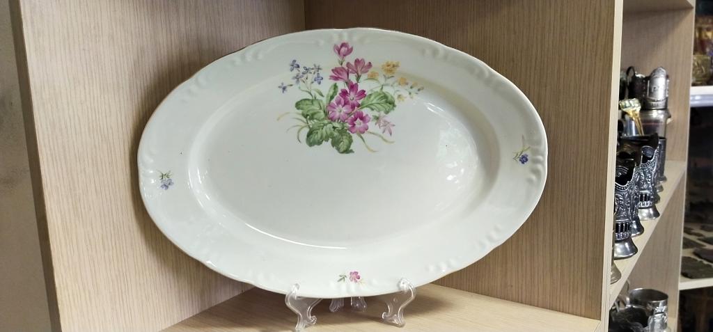 Блюдо " Цветы " .Фарфор. 2.