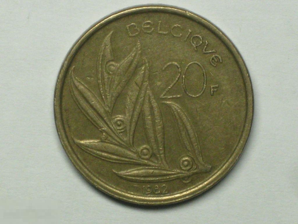 Бельгия 20 франков 1982 Belgique (д)