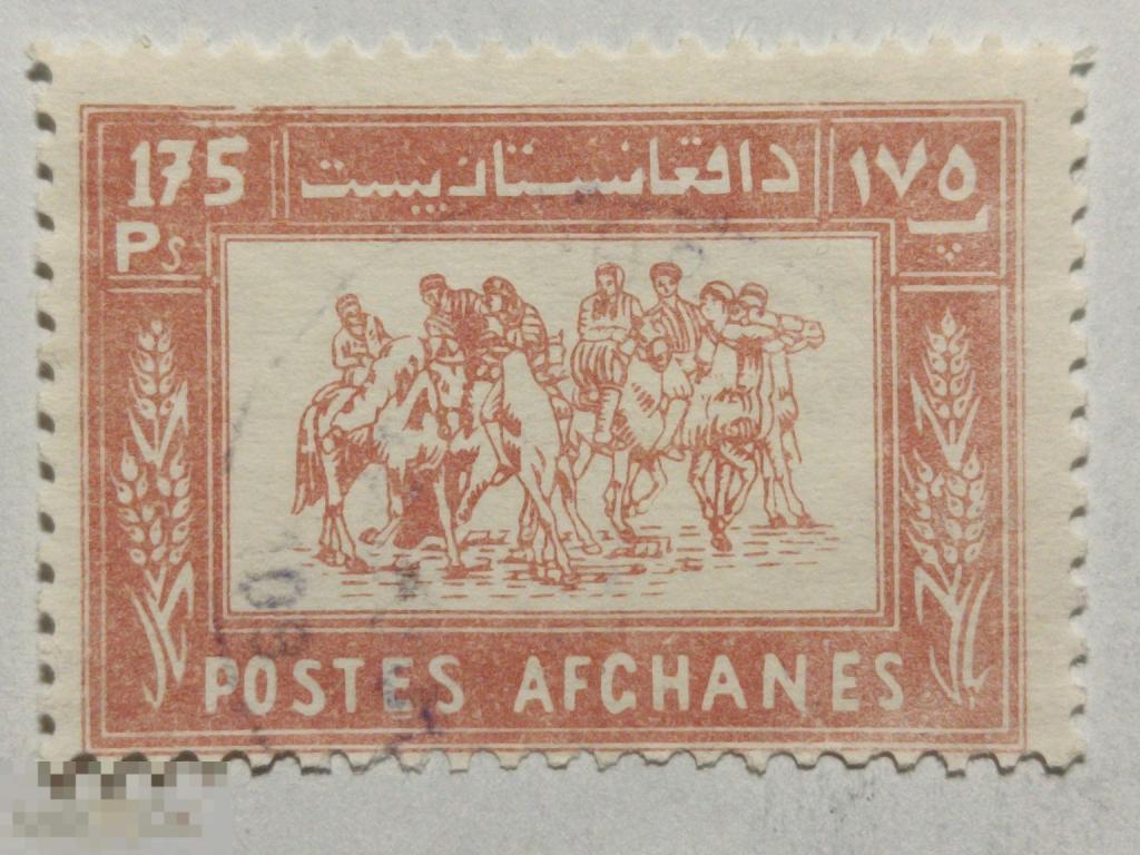Афганистан 1960 Спорт Бузкаши Лошади Кони Всадник марка 175 (и3)