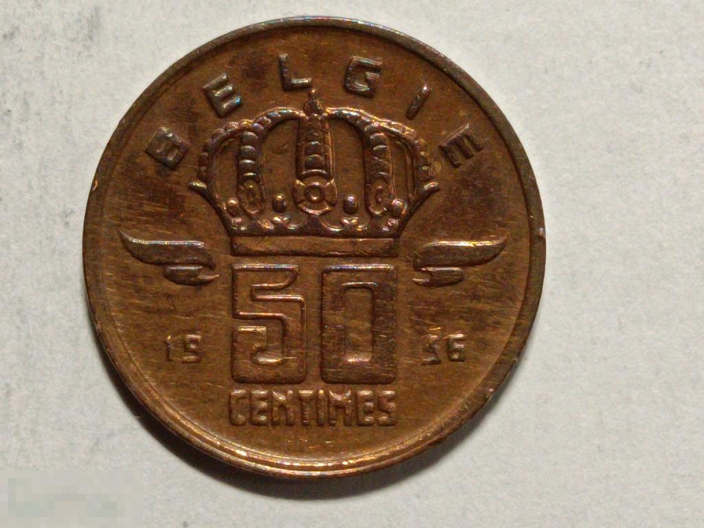 Бельгия 50 сантимов 1956 Belgie
