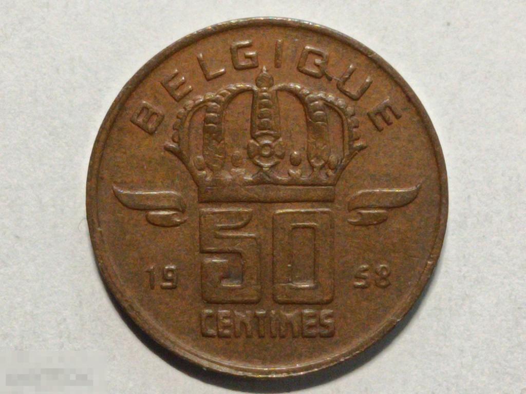 Бельгия 50 сантимов 1958 Belgique