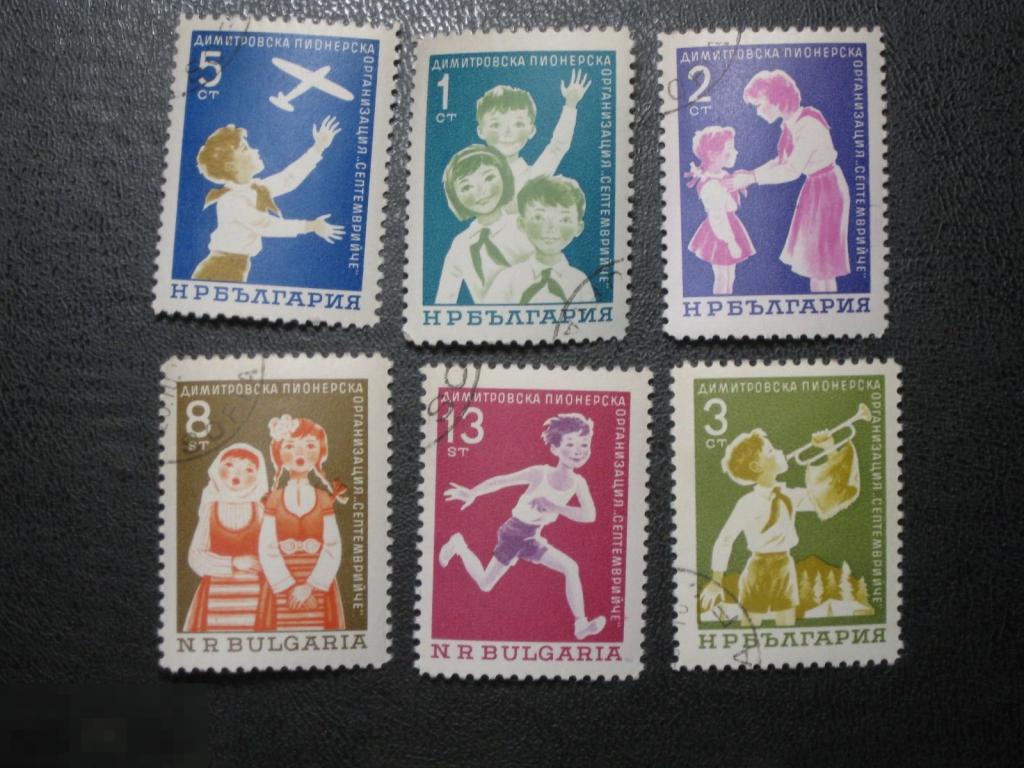 Болгария 1965 Пионерская организация Димитрова 6 марок полная серия