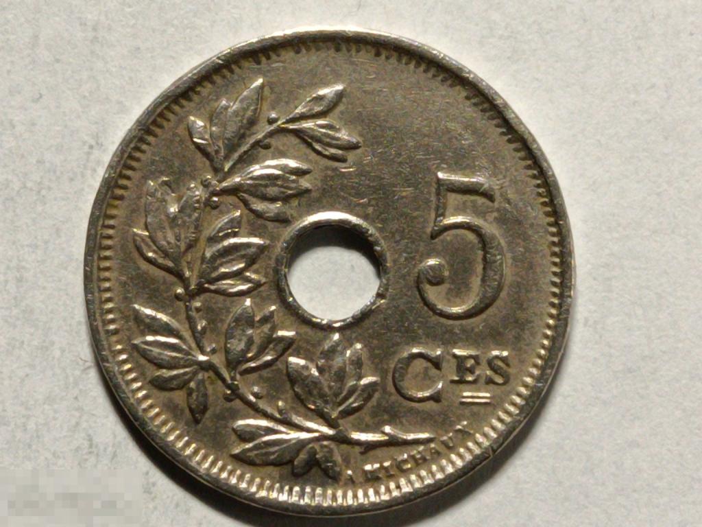 Бельгия 5 сантимов 1925 Belgique