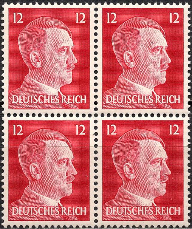 ❤1941 Германия 3 Рейх Гитлер Стандарт Квартблок Mi 788 ЛЮКС MNH OG