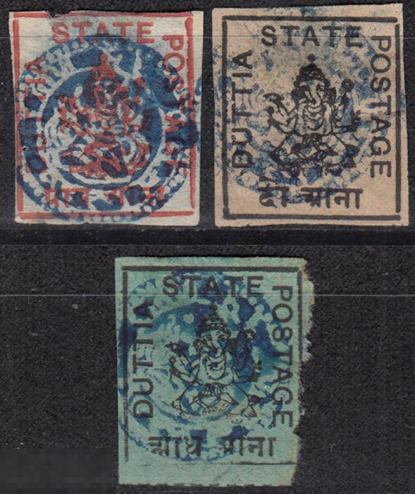 1899 Индия Датиа Стандарт Герб № 14В - 16В п/с гаш. 42 евро