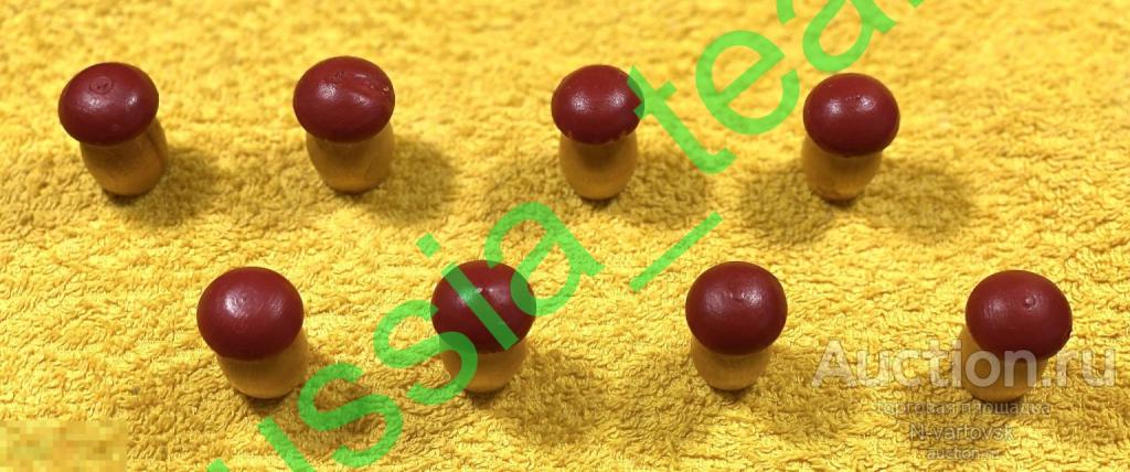 Грибочки деревянные. СССР. 8 шт.