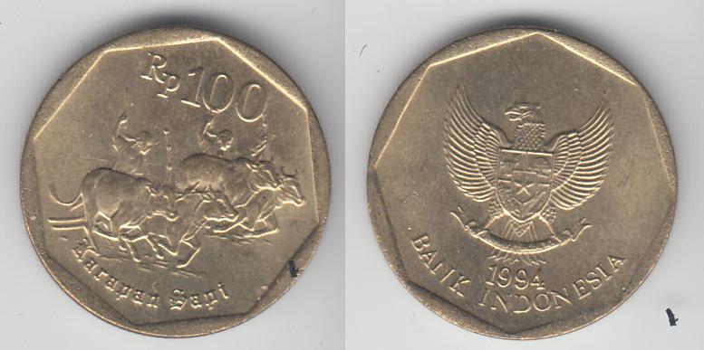 Индонезия 100 рупий 1994 М