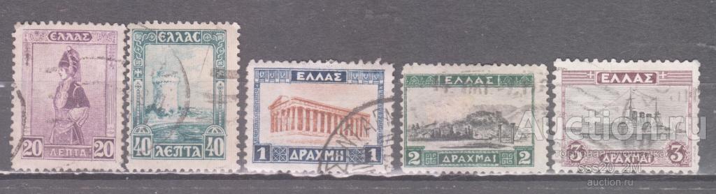 Греция 1927 местные мотивы Mi306,308,311-313