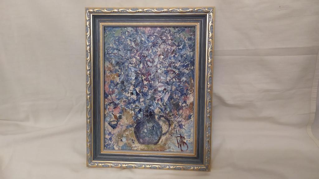 Картина Синий букет Художник Гуляев В.С. Саратов 2002 год