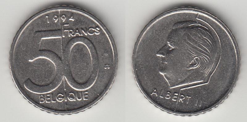 Бельгия 50 франков 1994 Belgique М