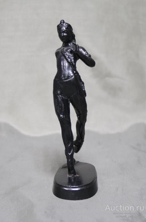 Статуэтка Балерина Зарема, чугун, Касли, 1985 г, высота 15 см (28)