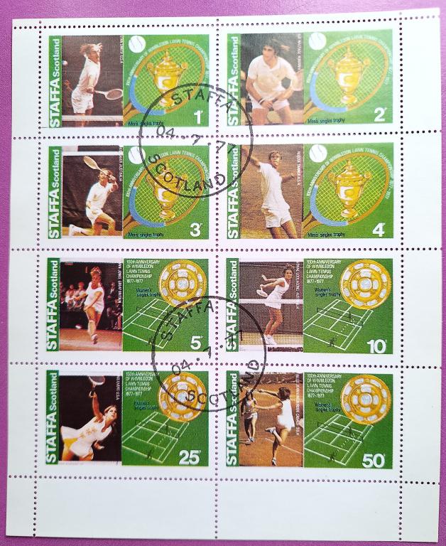 Шотландия | Стаффа 1977 Теннис / Спорт (GB-SF 1977-08) ГАШ,