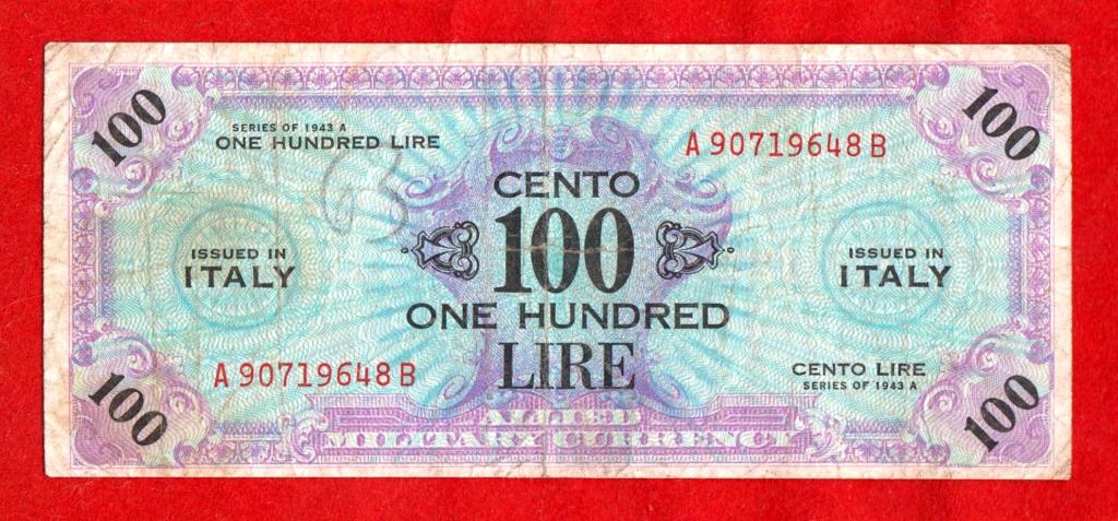 Италия, оккупация войск союзников, 100 лир, 1943, A 90719648 B