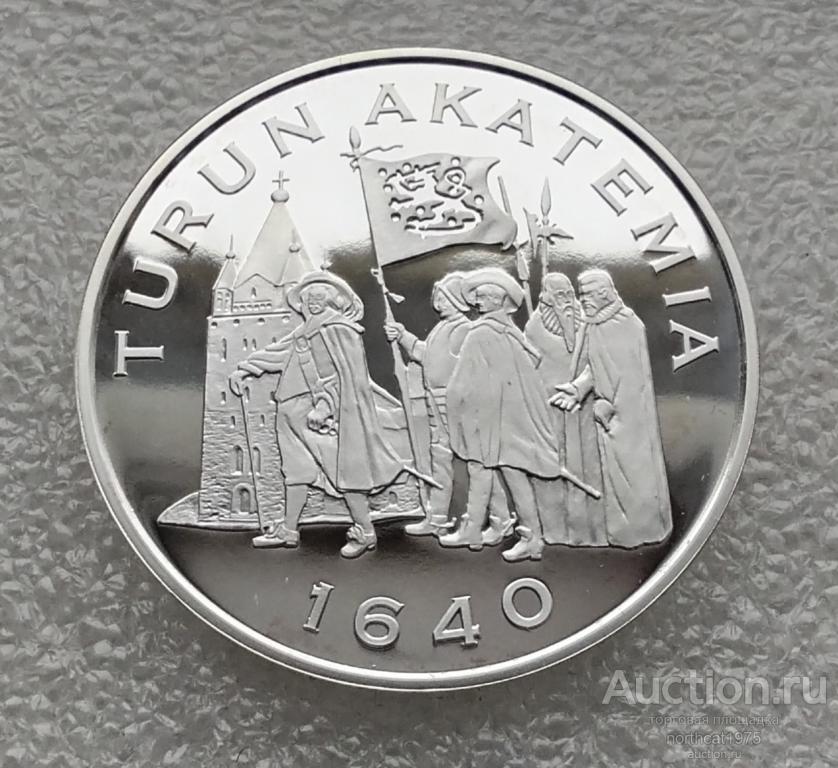 История Финляндии. Королевская академия Турку 1640 г. Серебро. Проба.