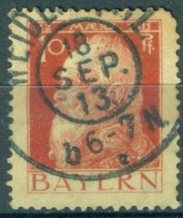 Бавария 1911 г.. стандарт Король Леопольд (тип 2) гашеная
