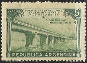 0244 ✅ Архитектура Мосты 1947 Аргентина 1м п/с **