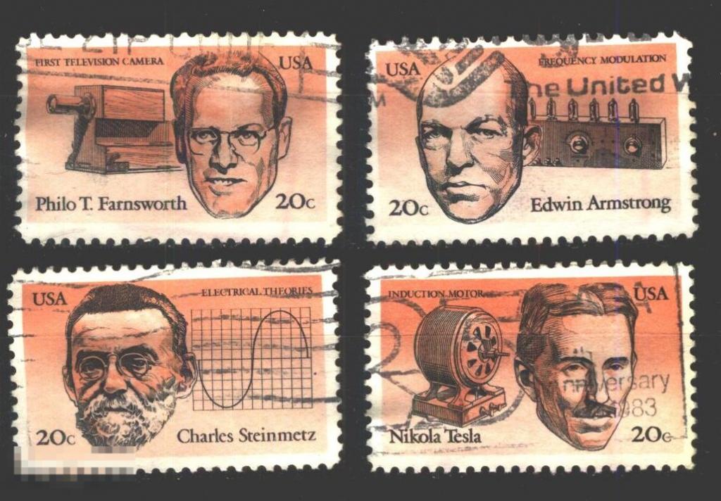США 1983  Mi# 1653 - 1656  Изобретатели  w