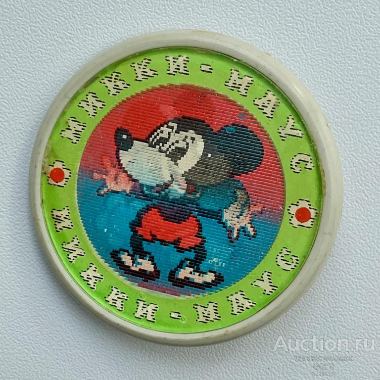 💟 Знак Значок СССР 💟 Детский значок. Микки Маус. Переливашка.