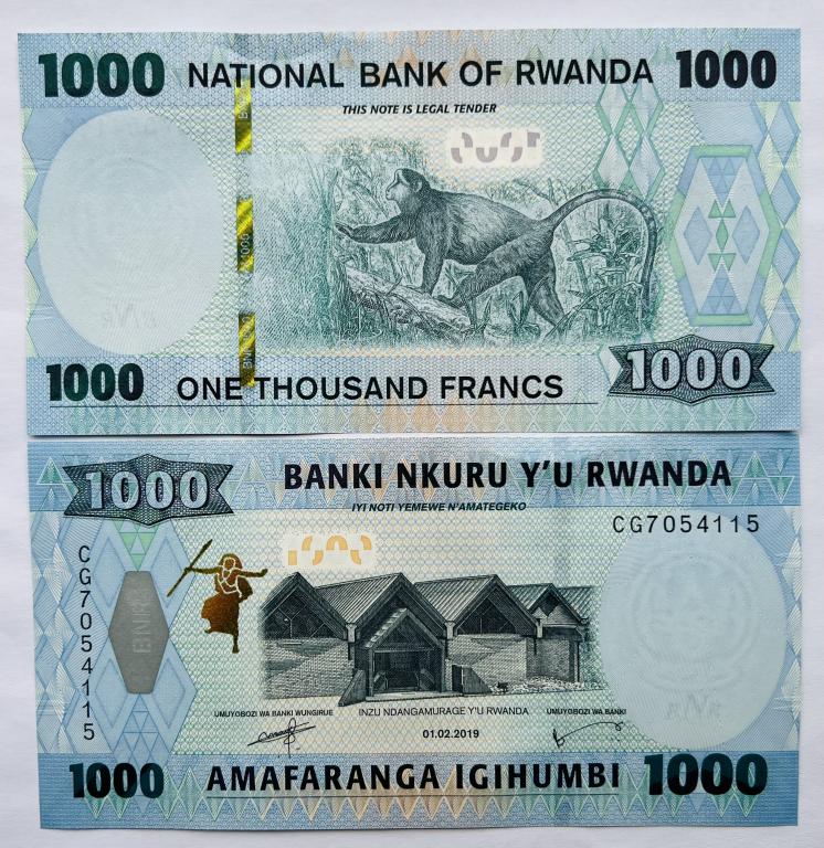 РУАНДА 1000 ФРАНКОВ 2019 ГОД UNC