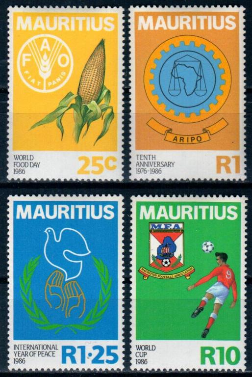Маврикий 1986 футбол ЧМ Мексика, MNH