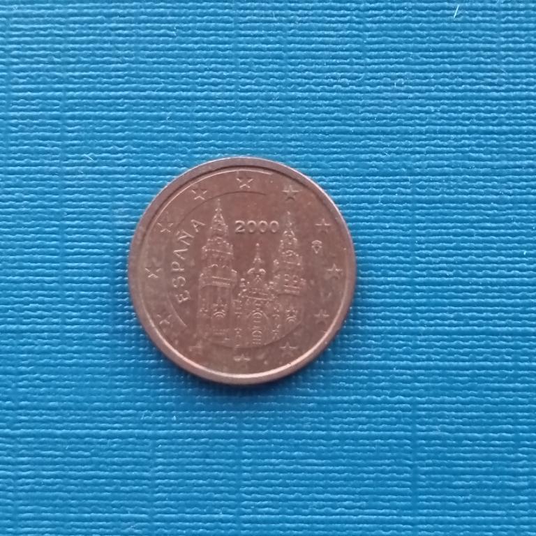 Испания  2 евро цента 2000 год лот 18