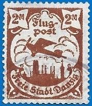 Германия. Данцигг 1921 MiNr 69. Авиапочта (1/6) (6 €)