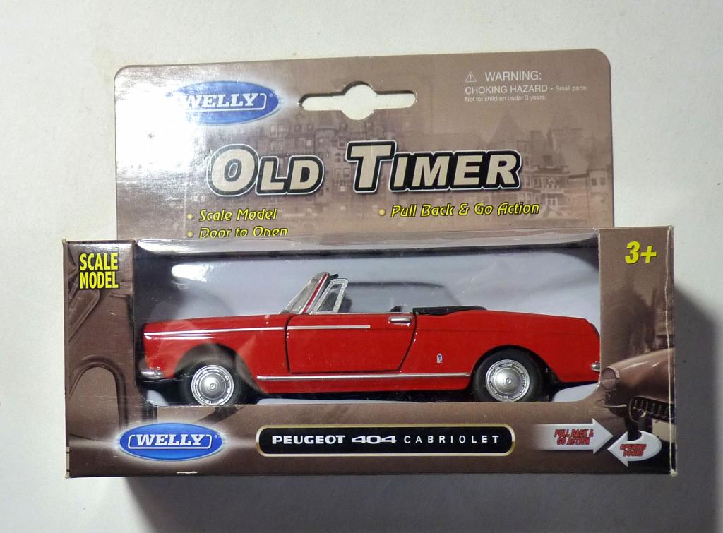 Масштабная модель Peugeot 404 Cabriolet в коробке 1:43? Welly Old Timer