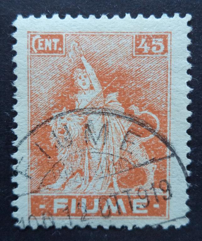 Фиуме 1919 г.    45 с.  гаш.    к.2
