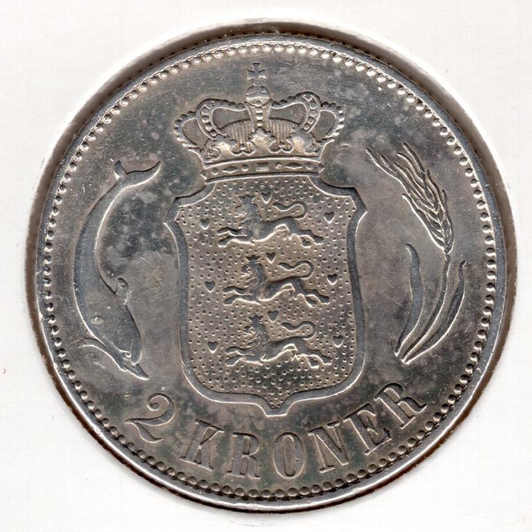 2 кроны - Дания - 1916 - серебро 800
