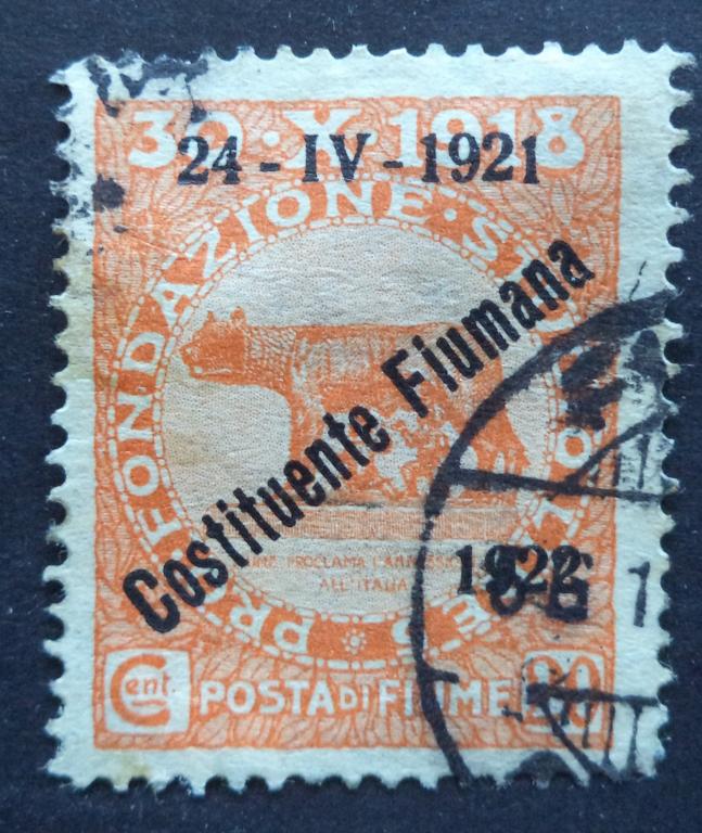 Фиуме 1922 г.    20с.   гаш.   Л.44