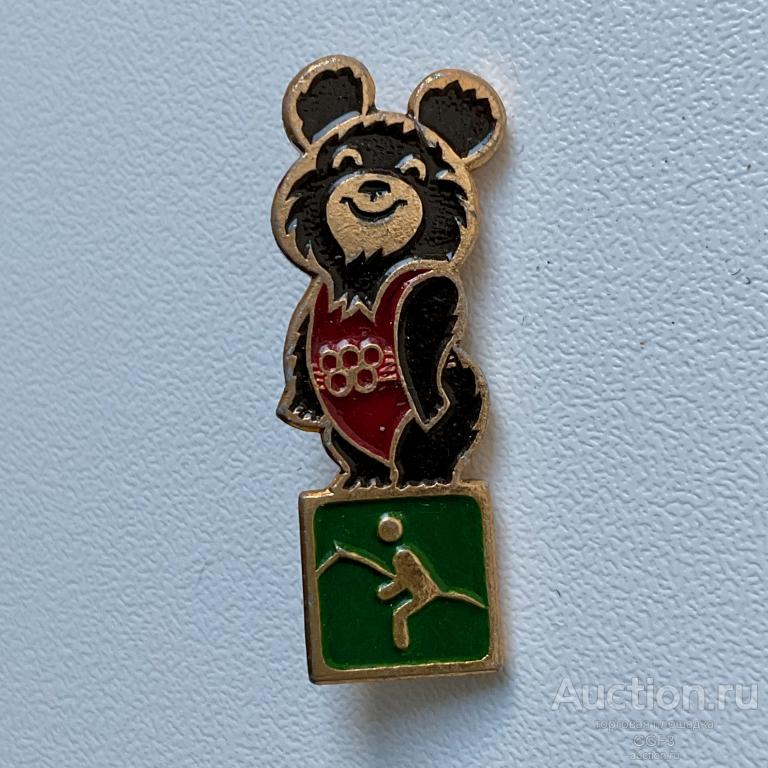 💟 Знак Значок СССР 💟 Москва Олимпиада 1980 Мишка олимпийский Конный спорт пиктограмма.
