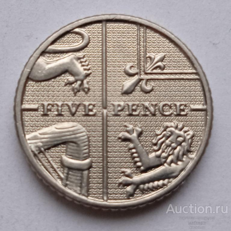 Великобритания 5 пенсов . 2012 г .