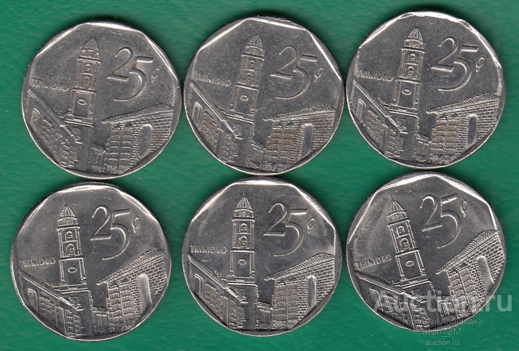 Куба. 25 сентаво. 2000 - 2008 гг. 6 монет