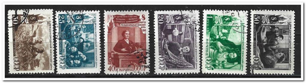 1949 женский день 8 марта 6 марок из серии гаш гс